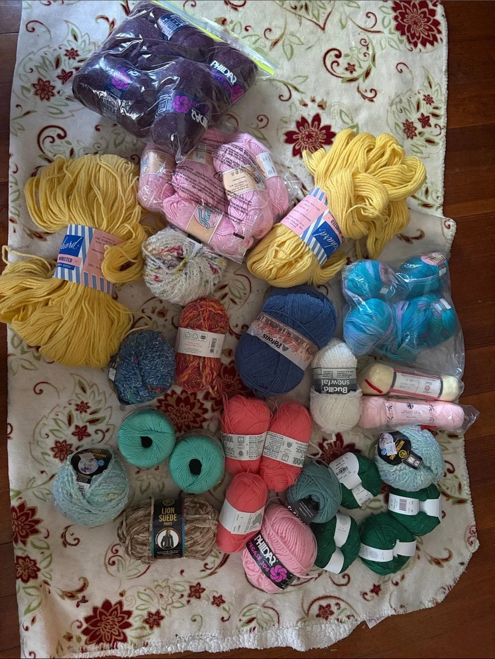 Mixed Yarn Lot - Multi-Color Skeins Bundle - Picture 2 of 2